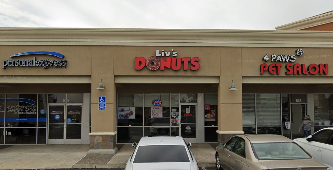 Liv's Donuts Clovis storefront on Herndon Ave